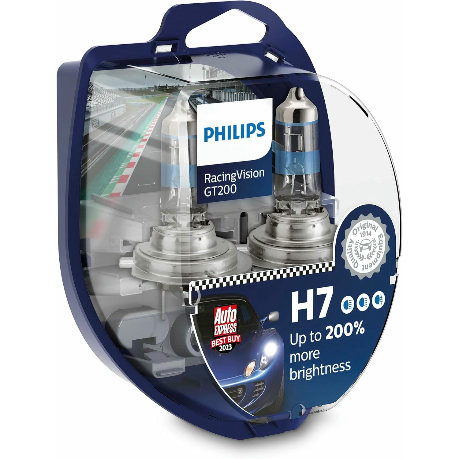 Philips RacingVision GT200 H7 bombilla para faros delanteros 200 Percentage, set de 2