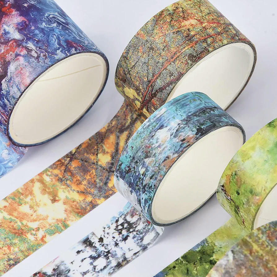 Juego de 16 Rollos de Cinta Washi Vintage, 15/20/30 mm, Cinta Decorativa Multicolor para Manualidades, Diarios y Álbumes, Perfecta para Creatividad
