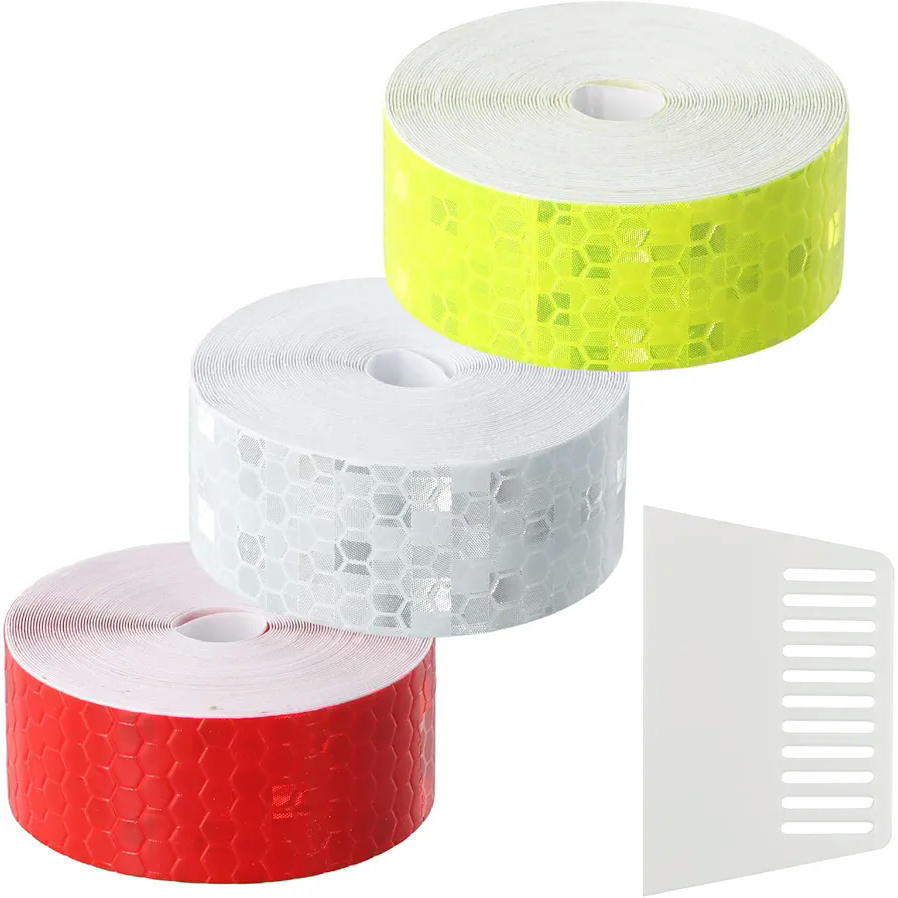 Cinta reflectante de seguridad, 2 unidades de cinta adhesiva para conducción nocturna, cinta advertencia autoadhesiva, 5 metros, ideal para vehículos y bicicletas