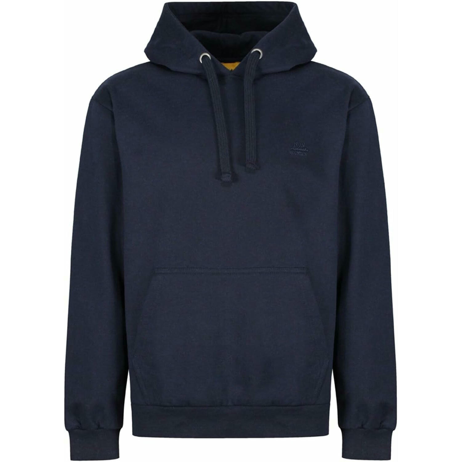 Iron Mountain Sudadera con capucha de forro polar suave para hombre, prenda ecológica, hilo reciclado, talla 4XL
