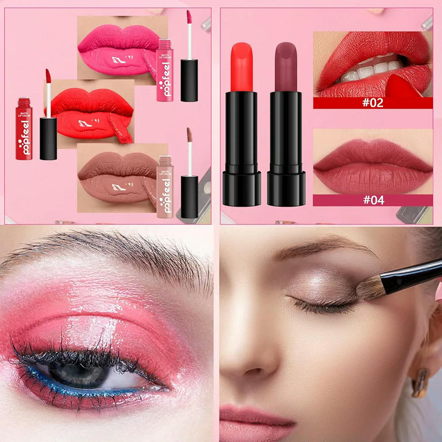 Kit de Maquillaje Profesional BeautyPro, 28 Piezas de Cosméticos, Sombra de Ojos, Lápiz Labial, Brillo de Labios, Corrector, Colorete, Regalo Ideal para Mujeres