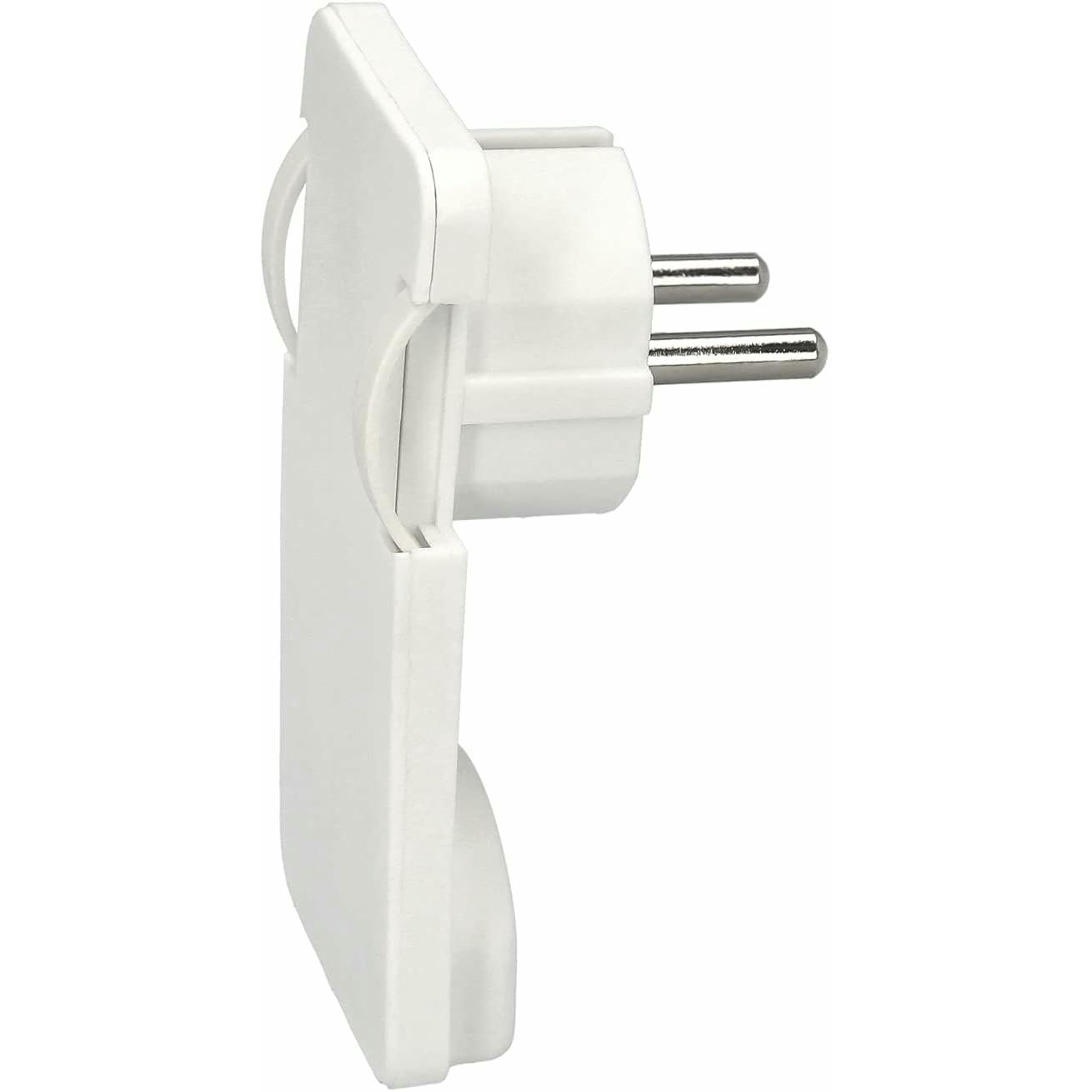 Clavija Enchufe Ultraplano 7 mm. con Asas De Extraccion 16 A - 250 V. Tras Muebles, 3 Cables, Toma Schuko