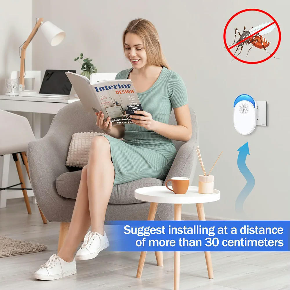 Repelente Ultrasónico de Plagas, 4 Piezas, Dispositivo Electrónico para Mosquitos, Ratones, Cucarachas, Arañas, Hormigas, Control Ecológico sin Químicos