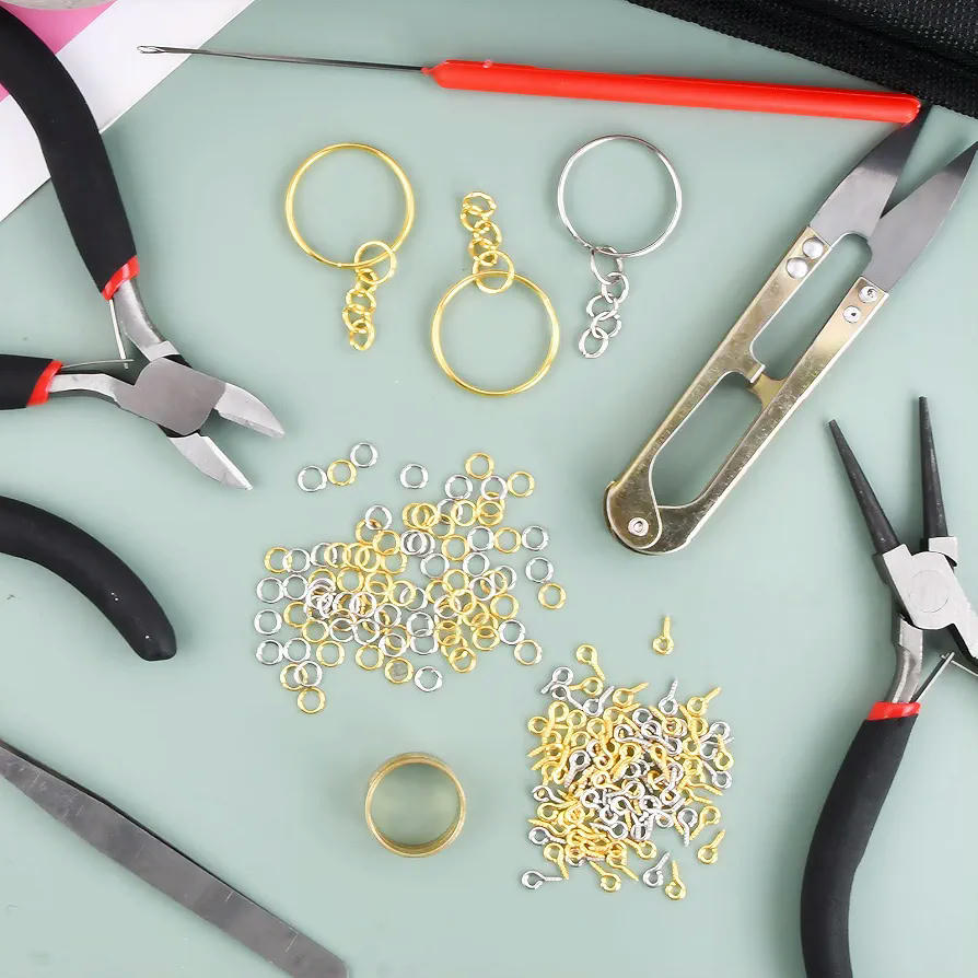 Kit de Herramientas para Fabricación de Joyas con 8 Alicates y 220 Accesorios para DIY