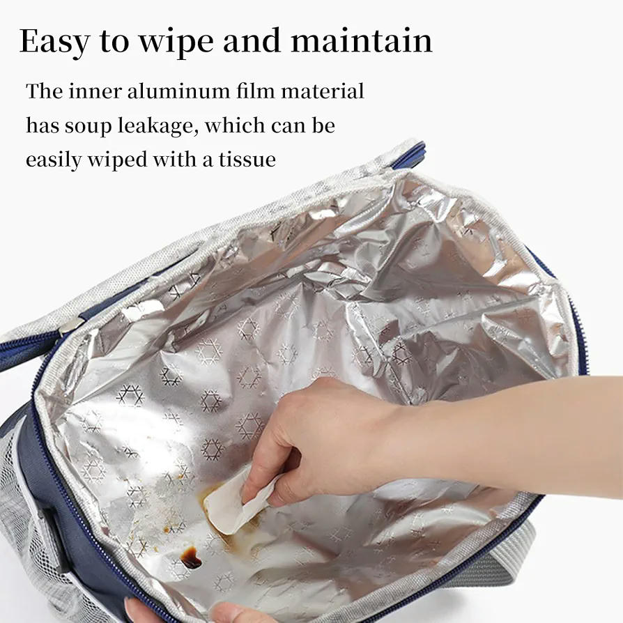 Bolsa térmica plegable de 16 litros, impermeable y a prueba de fugas, ideal para picnic, camping y viajes, con correa ajustable y múltiples bolsillos (Negro)