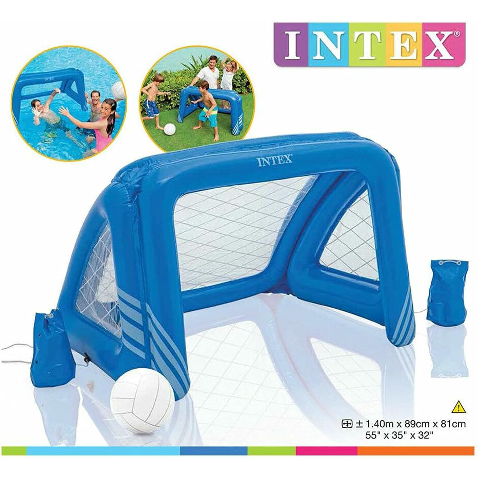 Intex Fun Goals Game - Aufblasbares Wasserballspiel - Wasserballnetz - 140 x 89 x 81 cm