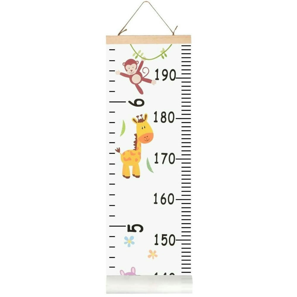 Vinilo Medidor Infantil de Altura para Niños, Pegatinas de Pared Infantiles de 200 cm para Decoración de Habitaciones, Medidor de Altura para Niños, Diseño Animales