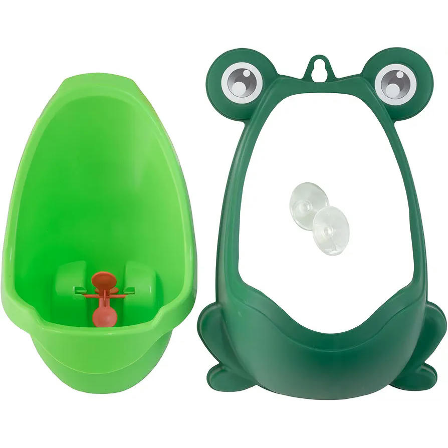 Orinal portátil Baby, diseño de rana, ideal para el aprendizaje de baño, accesorio infantil práctico y divertido (Color Verde)