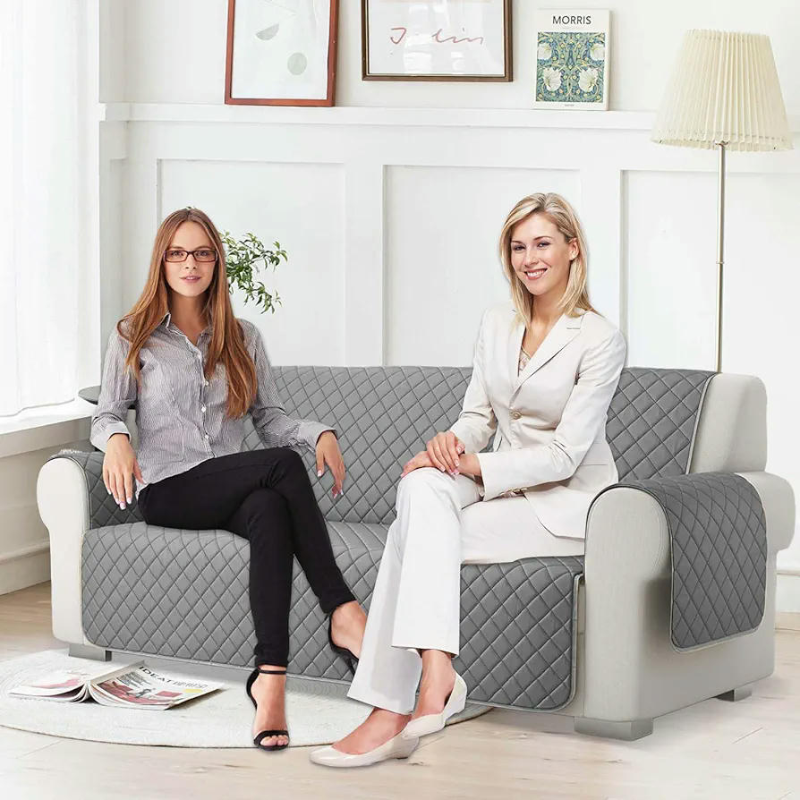 Funda de Sillón Relax Reclinable, Impermeable, Antarañazos, Ideal para Mascotas, Soporte Estable, Compatible con Sofás de Diferentes Tamaños (Color Gris)