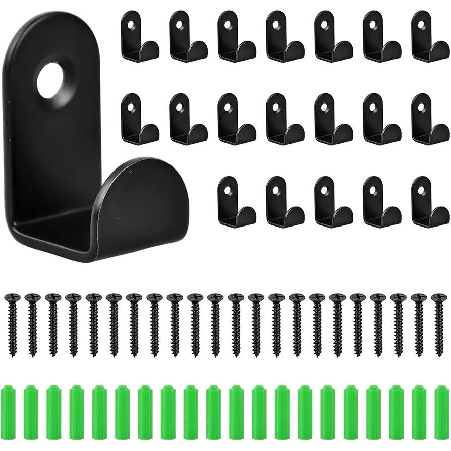 20 Ganchos para Abrigos de Acero Inoxidable, Mini Ganchos Neutros de Pared con 20 Tornillos de Expansión, Perfectos para Colgar Abrigos, Toallas y Más en Dormitorios, Baños y Cocinas