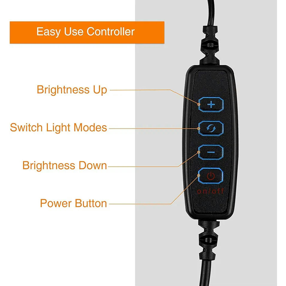 Lámpara de Escritorio Collen con Pinza, LED de 38 Luces, 3 Modos de Iluminación y 10 Niveles de Brillo, Cuello Flexible de 360 Grados, Protección Ocular, Carga USB - Negro