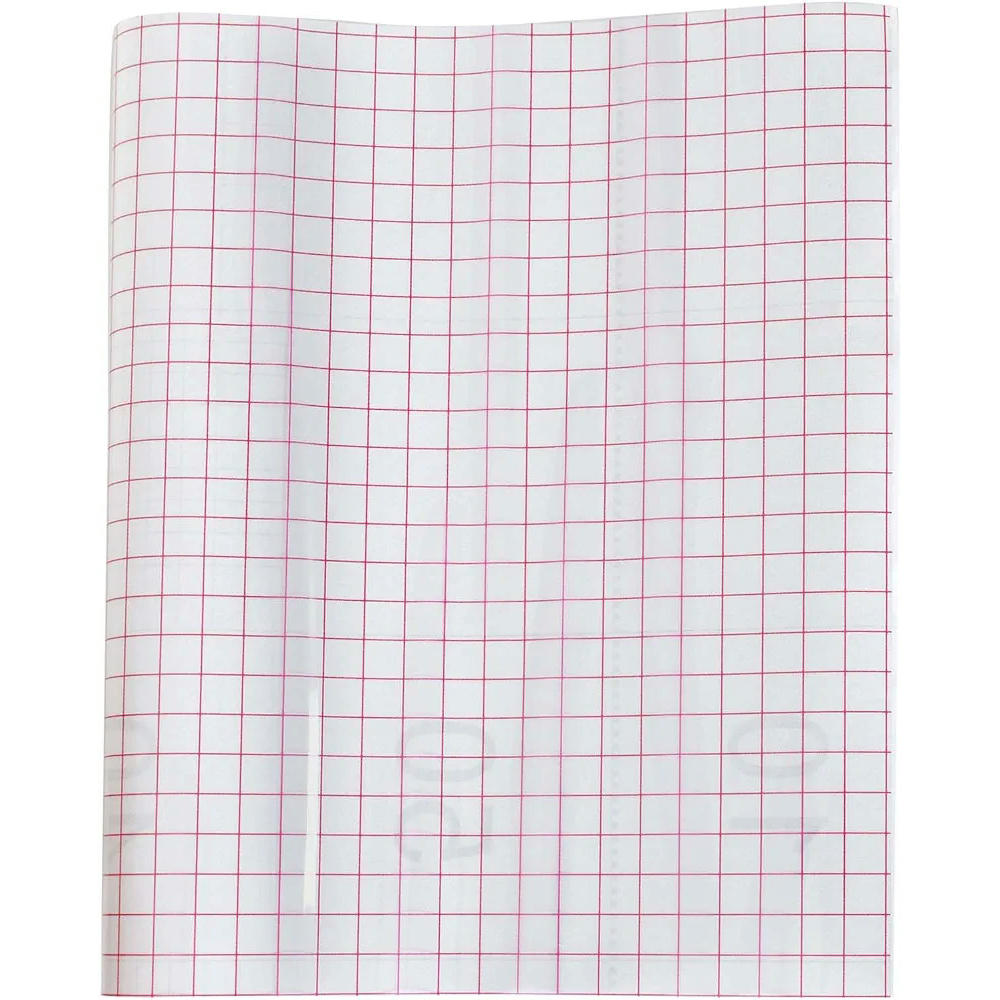 Película de Transferencia para Plotter de Vinilo, 30 cm x 500 cm, Cuadros Rojos
