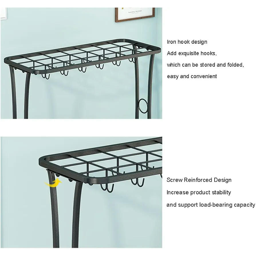 Paragüero Multifuncional Negro, Almacenamiento de Bastones y Paraguas, Diseño Moderno para Casa, Oficina, Hotel, Gran Capacidad