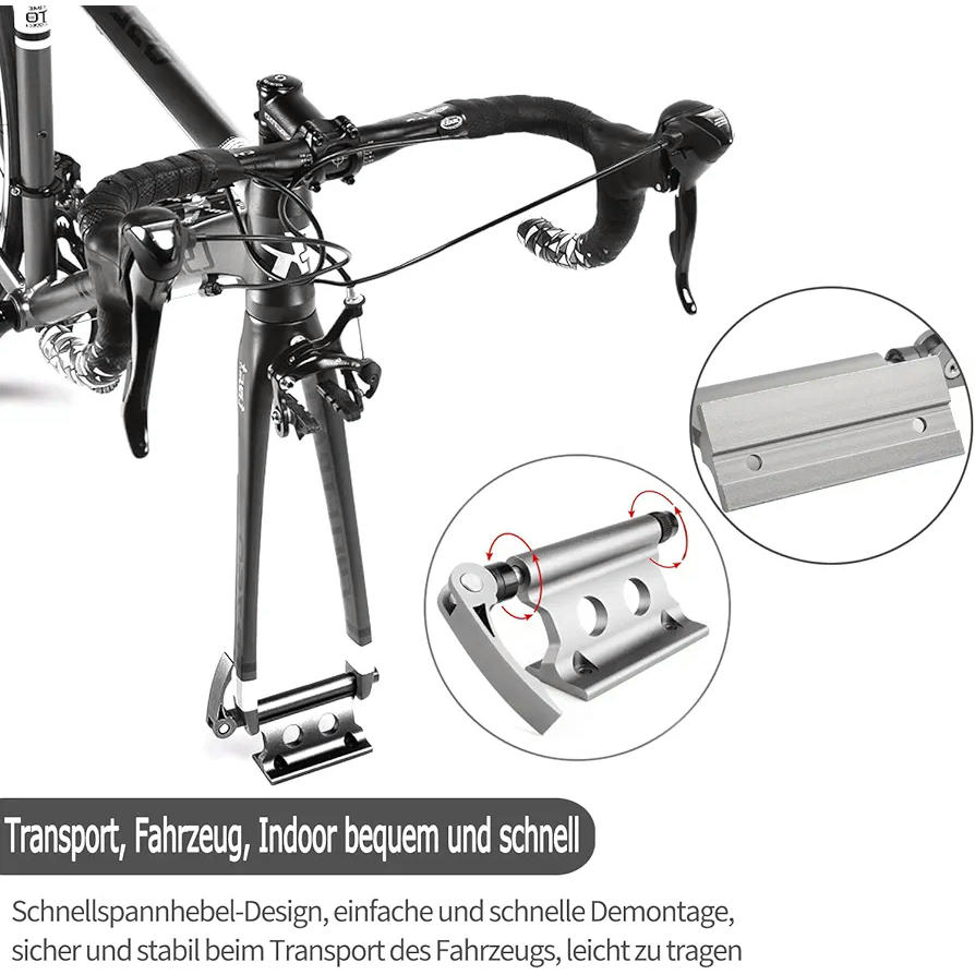 Soporte para horquilla de bicicleta, modelo de aleación de aluminio, accesorio resistente y portátil para montaje en vehículos, compatible con SUV y remolques