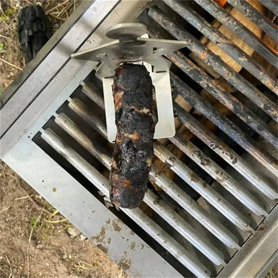 Soporte Portátil para Salchichas, Hot Dog Gracioso, Parrilla de Acero Inoxidable, Herramientas de Barbacoa y Cocina, Ideal para Cocinar Frutas y Pasteles