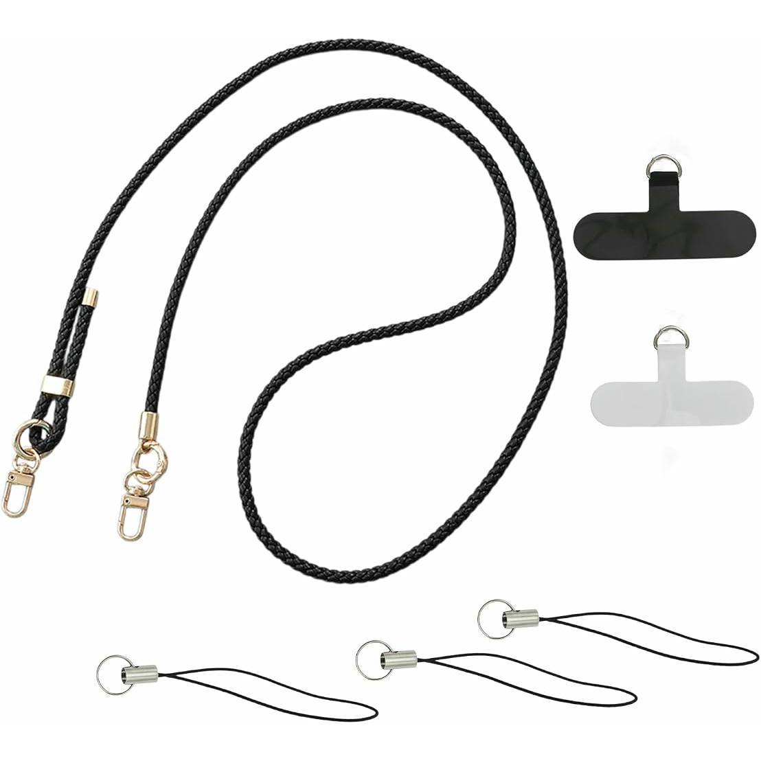 Cadena Ajustable para Teléfono Móvil y Llaves, Versátil y Práctica para Uso Diario y Actividades al Aire Libre (Negro)