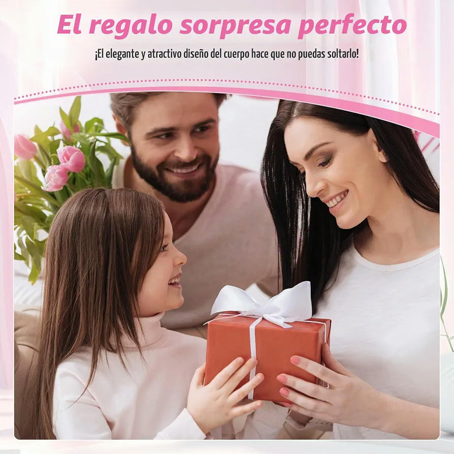 Depiladora Eléctrica 4 en 1 para Mujer, Maquinilla de Afeitar con Cuchillas Intercambiables y Carga USB (Rosa)