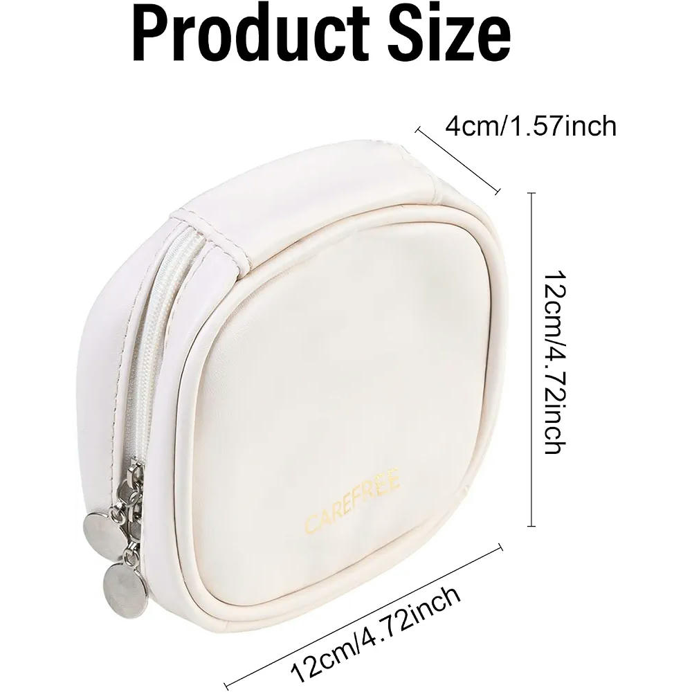 Organizador de Joyas PU Mini, Resistente a Arañazos para Anillos, Pendientes, Collares y Pulseras - Blanco
