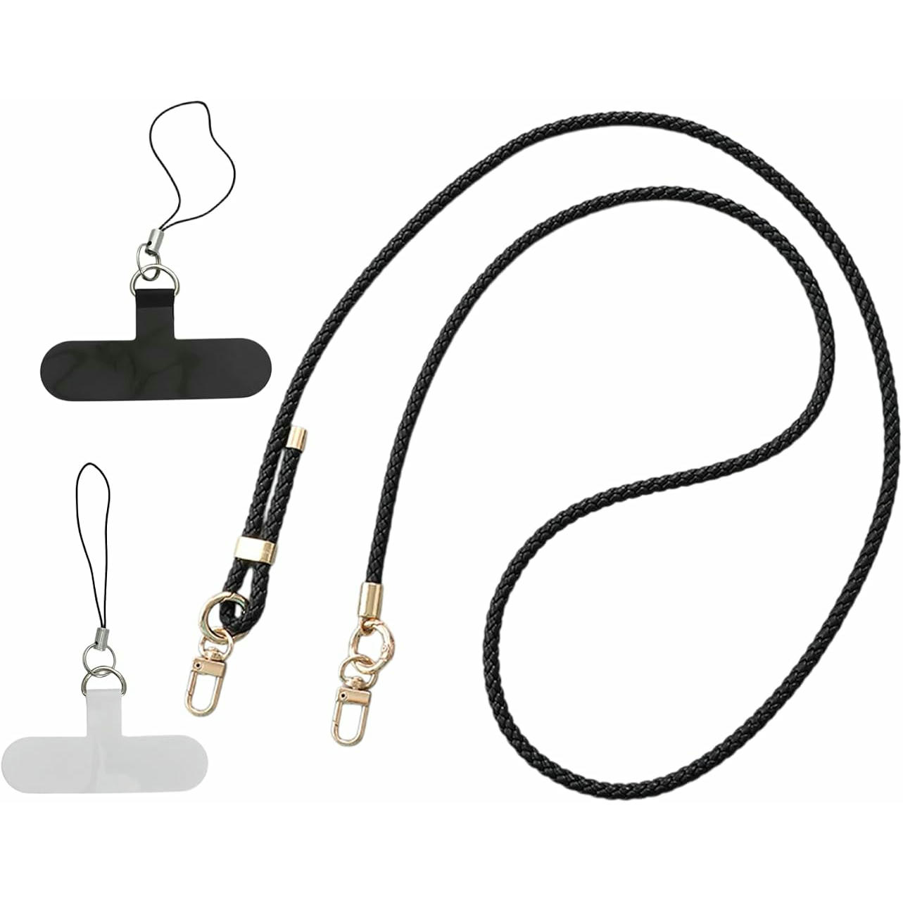 Cadena Ajustable para Teléfono Móvil y Llaves, Versátil y Práctica para Uso Diario y Actividades al Aire Libre (Negro)
