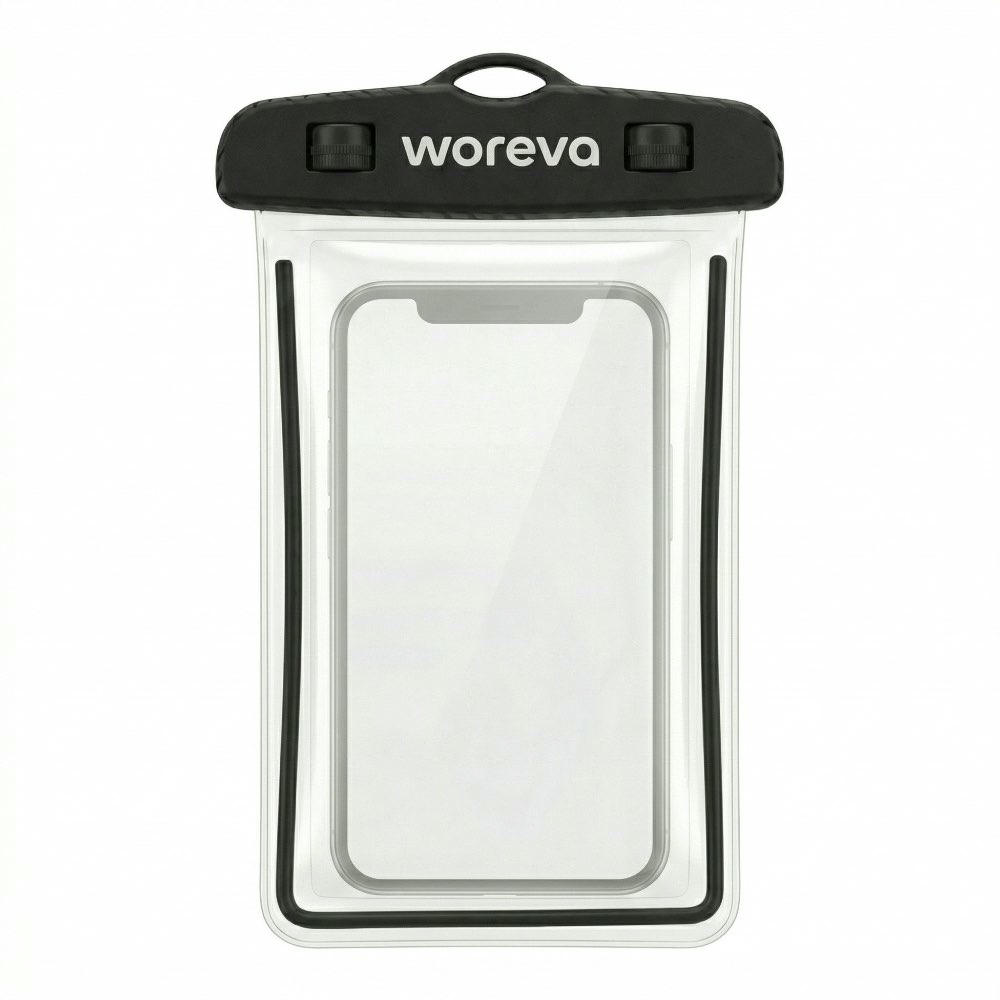 WOREVA Funda impermeable para móvil hasta 6.9 pulgadas, compatible con smartphones grandes, accesorio ideal para paddle surf (Color Negro)