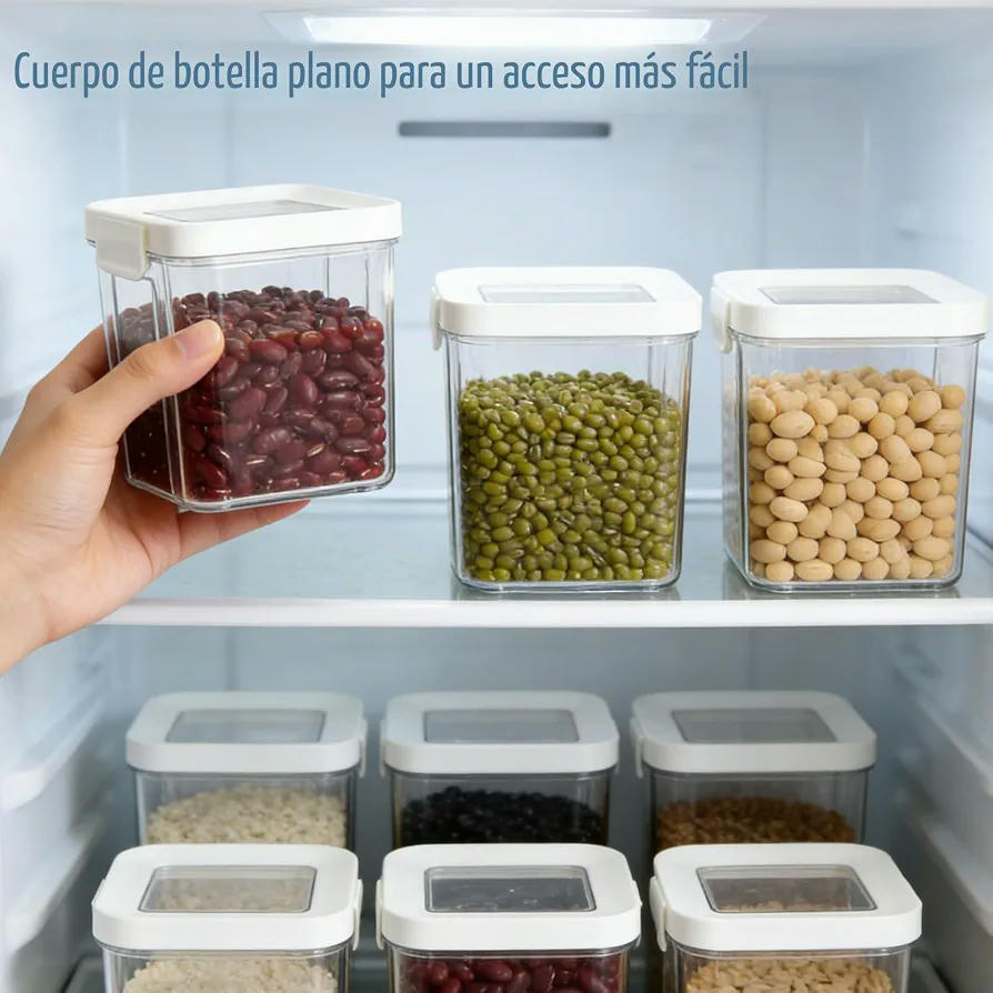 Set de Recipientes Herméticos para Alimentos, 3 Piezas, 700ML, 1300ML y 1800ML, Almacenaje Eficiente en Cocina