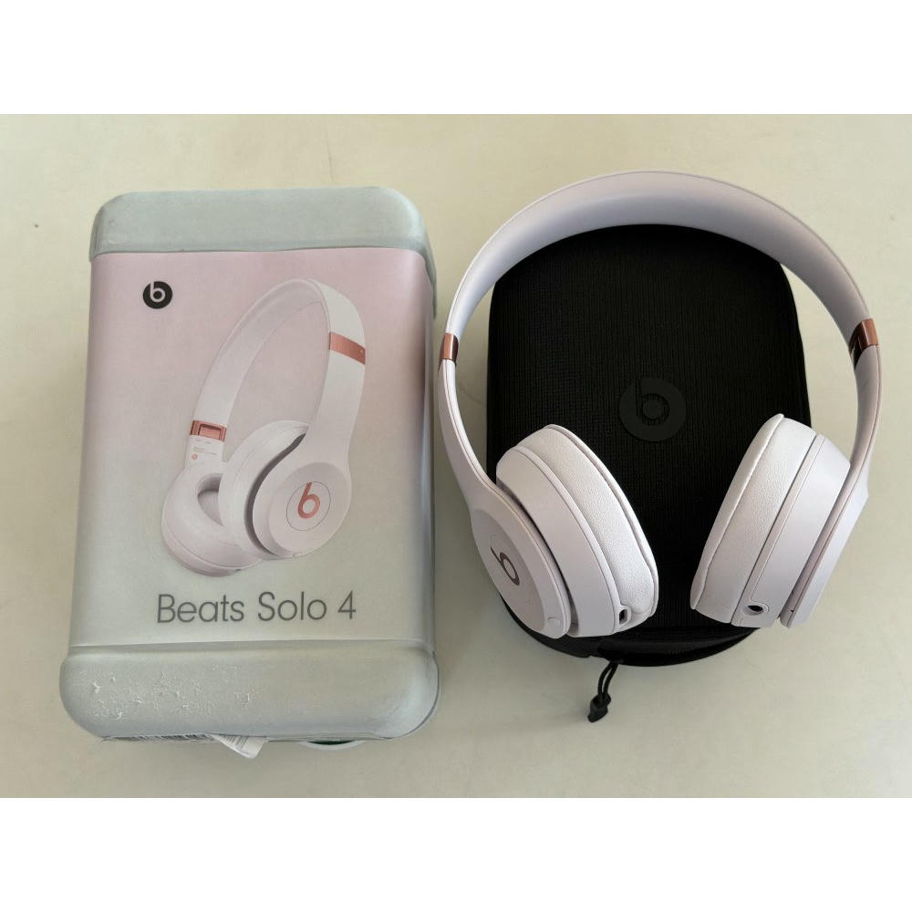 Beats Solo 4 - Auriculares Wireless Bluetooth on-Ear, compatibles con Apple y Android, con hasta 50 Horas de batería - Rosa algodón
