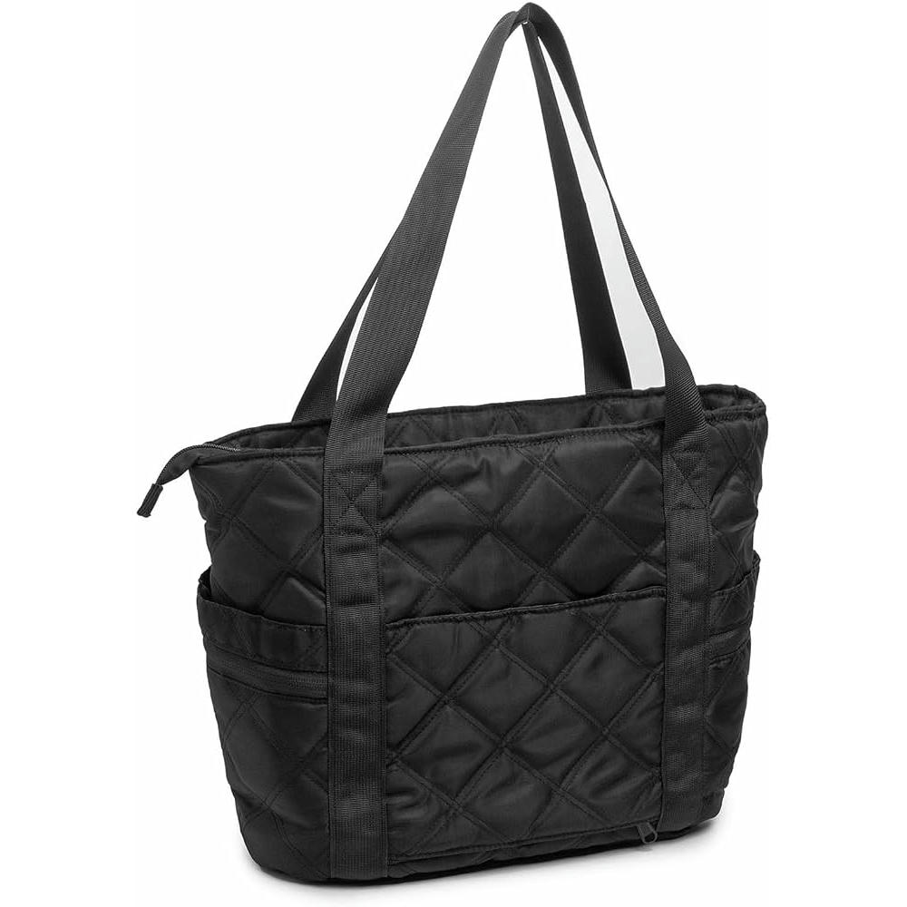 Bolso acolchado ligero para portátiles de 15,6 pulgadas, ideal para trabajo y viajes (Negro)