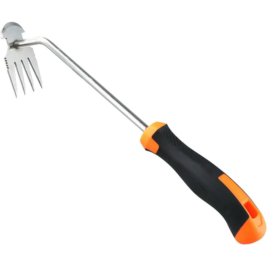 Extractor de Malas Hierbas de Acero Inoxidable con Diseño Ergonómico para Jardinería (35 cm)