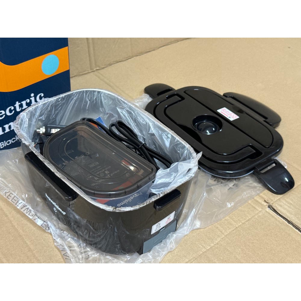 TRAVELISIMO Fiambrera Electrica 80W Taper Electrico para Comida 1,5L Fiambrera Termica 3 en 1 12V/24V/220V Fiambreras Comida Trabajo Para Coche y Camión, Loncheras de Trabajo en Acero Inoxidable