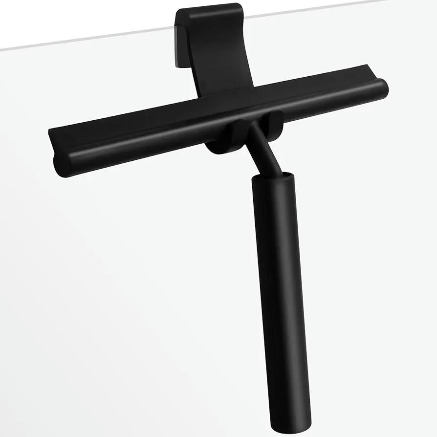 Escobilla de goma para suelo con mango telescópico de 97 cm, limpia sin rayar, escoba multifuncional para ducha, ideal para azulejos y cristales