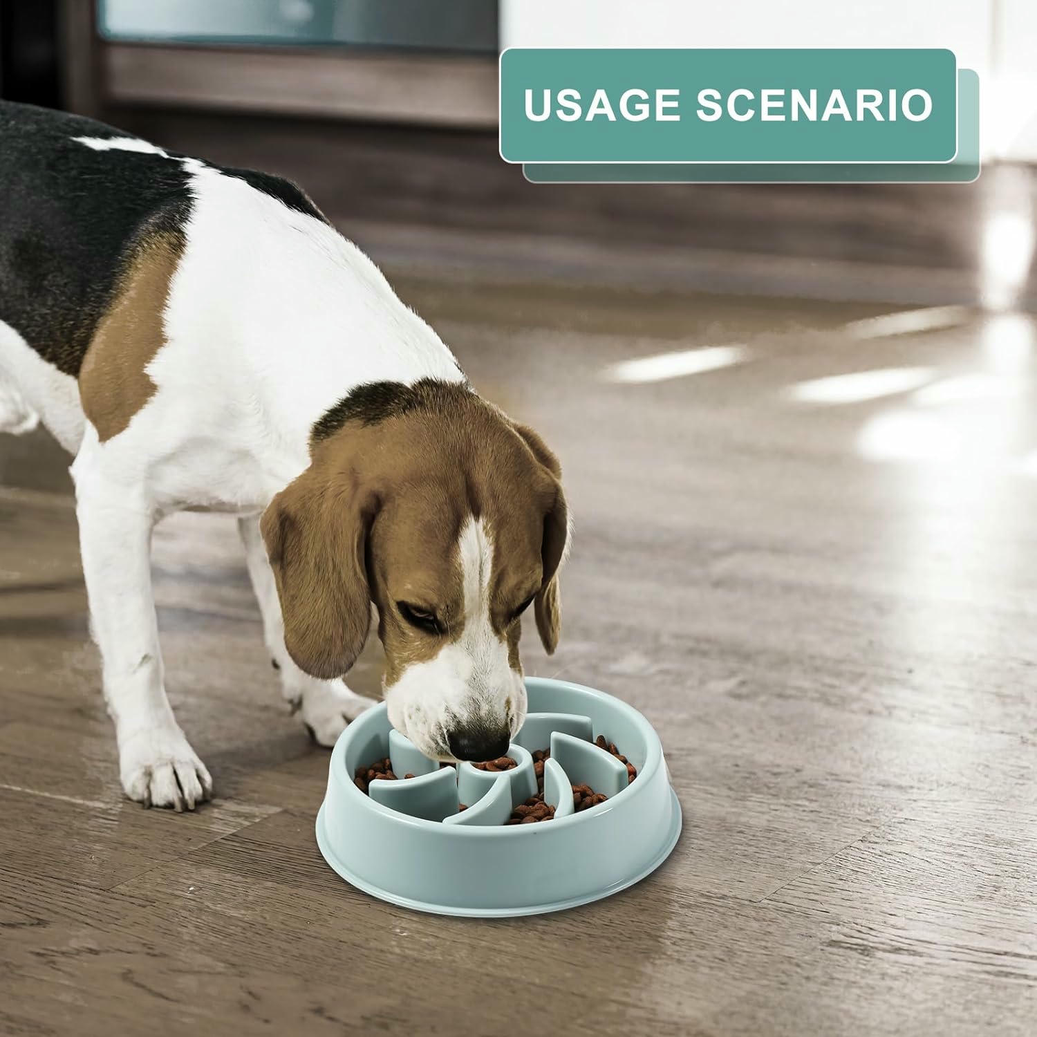 Vinabo Antilliscant Menjador Gos Antivoracitat, Menjador Antivoracitat Gos Promou una Alimentació Saludable i Digestió Lenta Plat Gos Adequat per a Mascotes Petites/Mitjanes/Grans