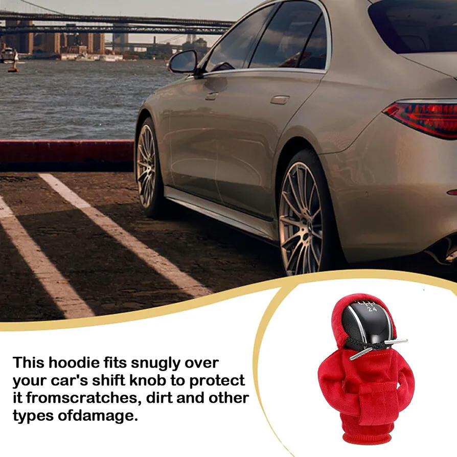 3 Piezas Sudadera para Palanca de Cambios Universal, Protector Funda de Cambio para Vehículos Manuales y Automáticos, Accesorios para Interior de Coche
