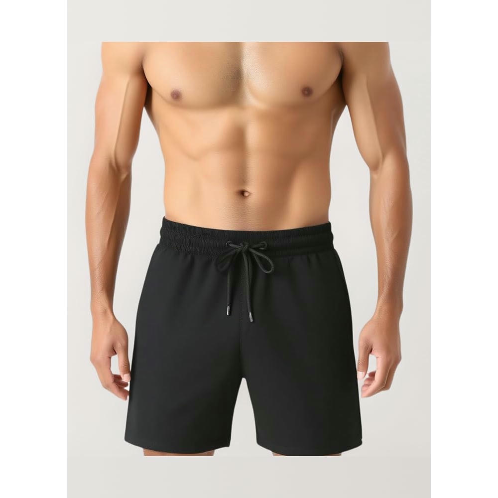 Pantalones cortos deportivos para hombre, bermuda de algodón, ideal para entrenamiento, running y actividades al aire libre (Talla L)