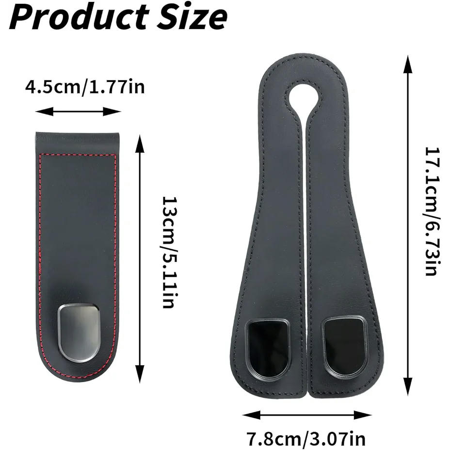 Ganchs per reposacaps de cotxe, 4 peces, accessoris d'alta qualitat per a emmagatzematge, compatibles amb bosses i jaquetes, color negre