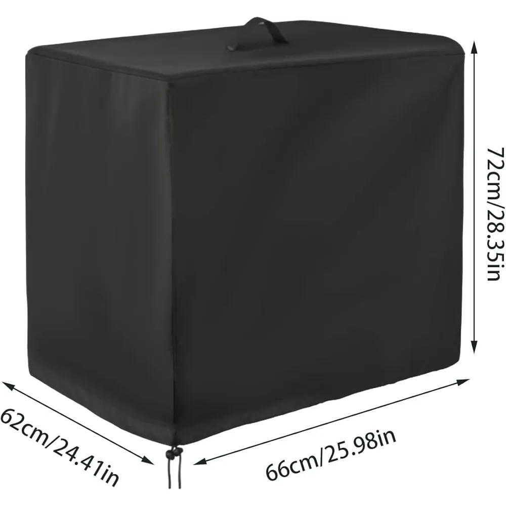 Funda impermeable para filtro de piscina, cubierta para bomba de piscina, resistente al polvo, con cremallera, protección UV, tamaño adaptable para modelos estándar (Negro)