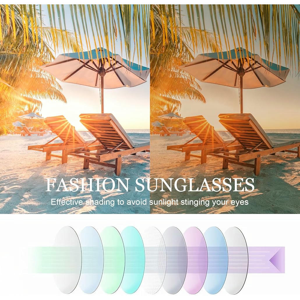 Gafas de Sol para Mujer, 2 Unidades, Diseño Retro y Moderno, Protección UV400, Ideal para Conducir y Playa