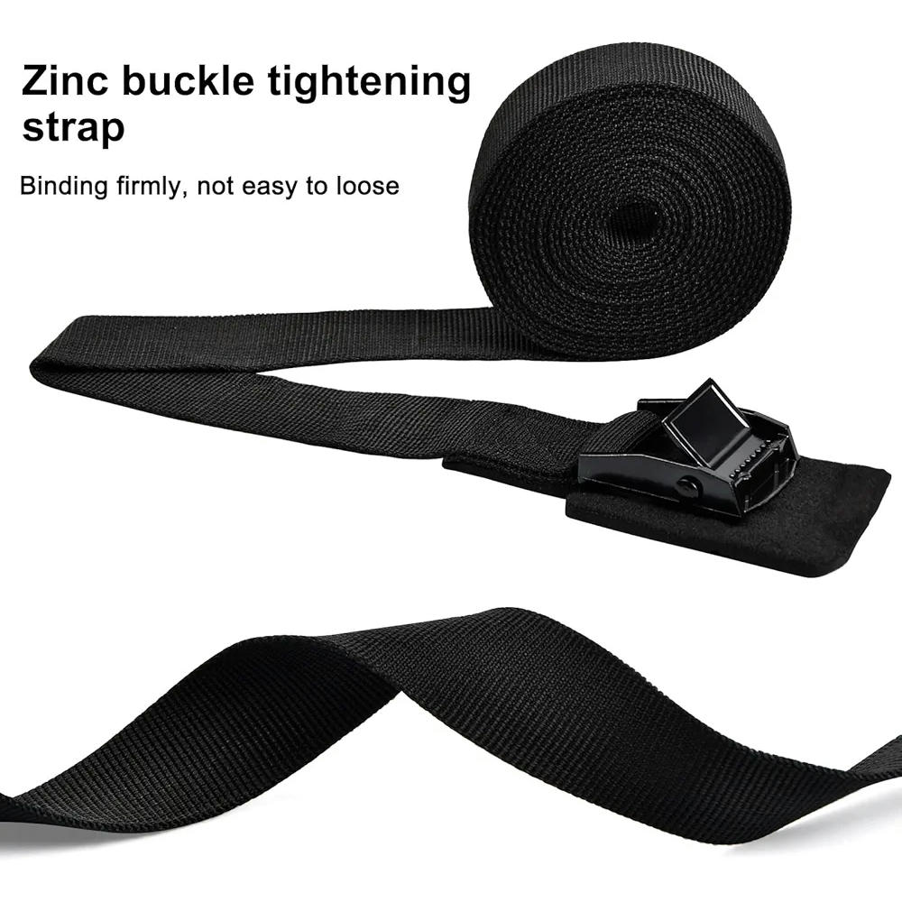 Paquete de 4 correas de amarre, correas robustas con hebilla ajustable, 25 mm x 1 m, para transporte seguro en vehículos y bicicletas