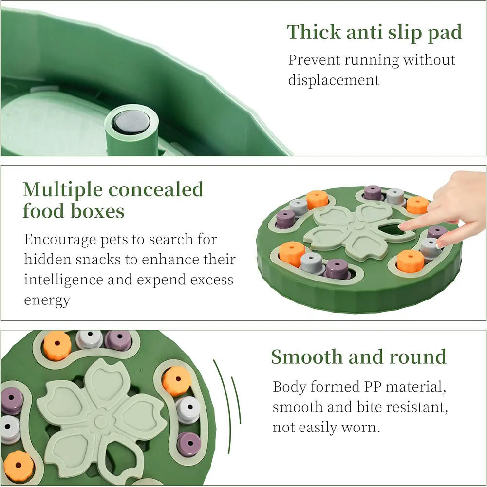 Juguete interactivo para perros, estimulación mental, alimentación lenta, prevención de obesidad, diseño seguro, base antideslizante, multi-niveles