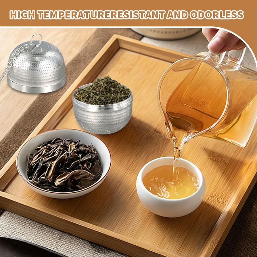 Coladores de Té de Acero Inoxidable, Infusores para Té Suelto, 2 Piezas, Filtros para Taza y Tetera, Diseño Elegante y Funcional