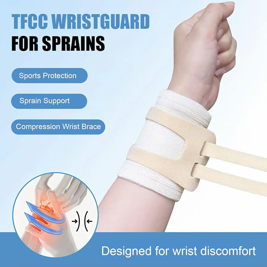 Muñequera Deportiva Ajustable con Soporte para Muñecas, Transpirable y Ligera, Unisexo, para Ejercicio y Rehabilitación (Negro)