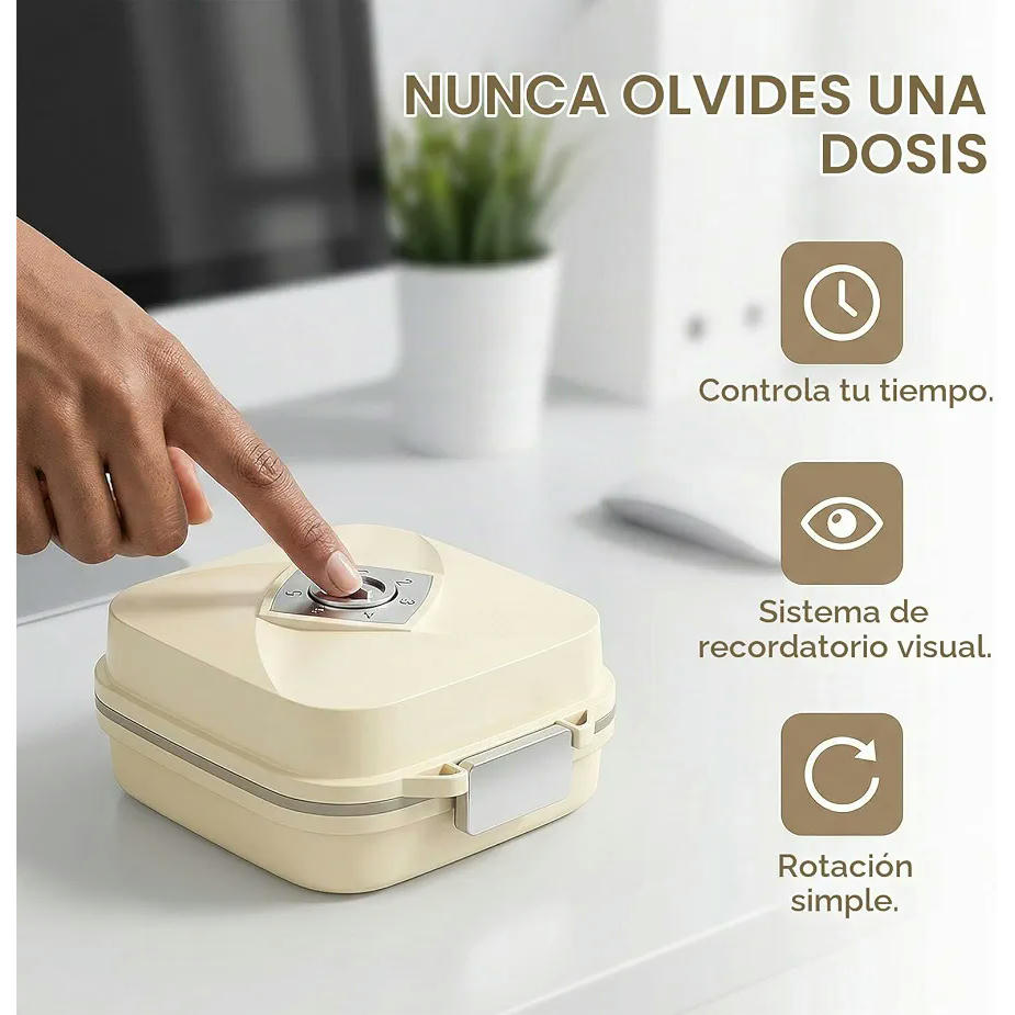 Organizador de Pastillas Diario de 7 Compartimentos Compacto y Portátil para Viajes