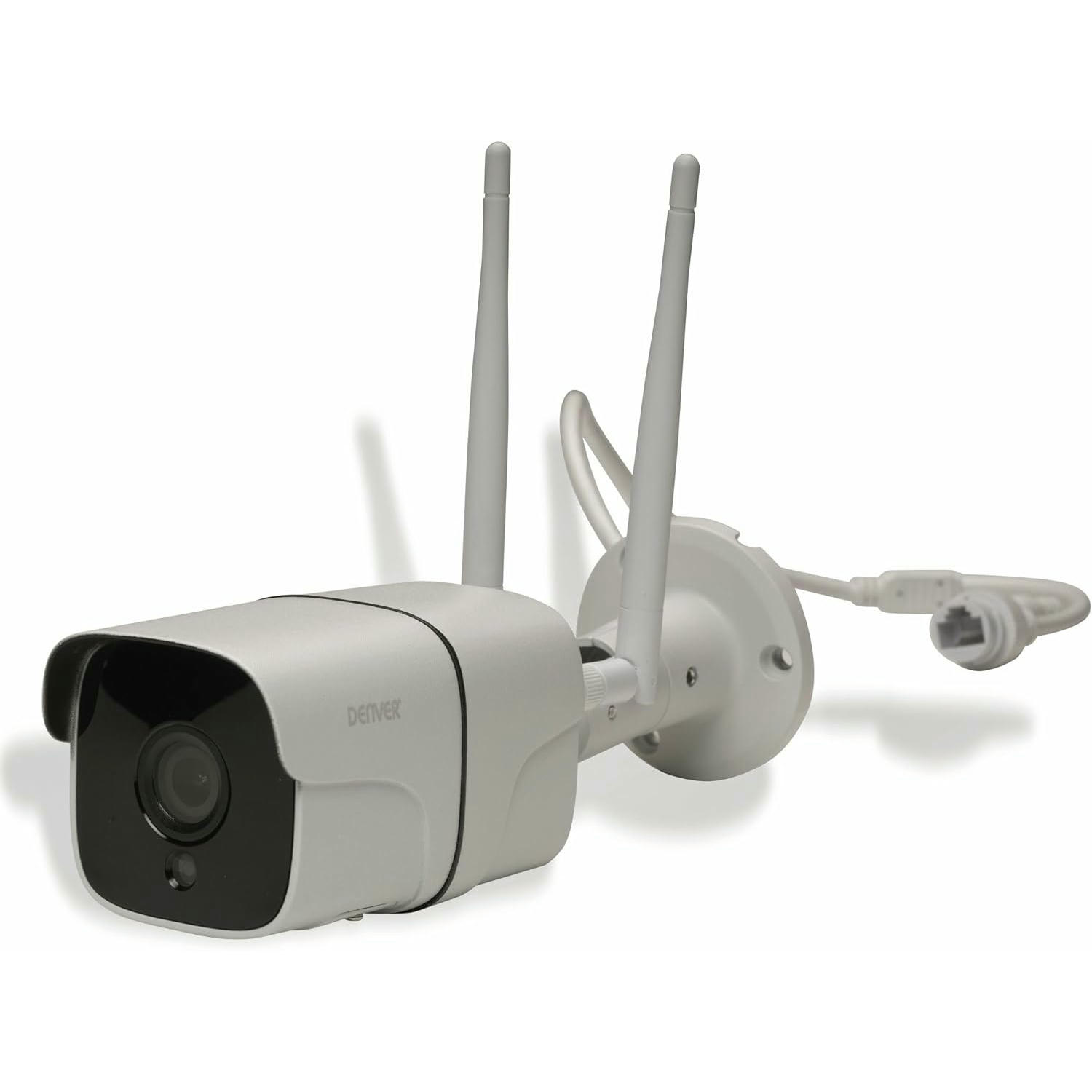 Denver Cámara de vigilancia Wi-Fi Inteligente para Exteriores SHO-110. Cámara Domo IP. Sensor de Movimiento. Compatible con Tuya. Audio bidireccional.