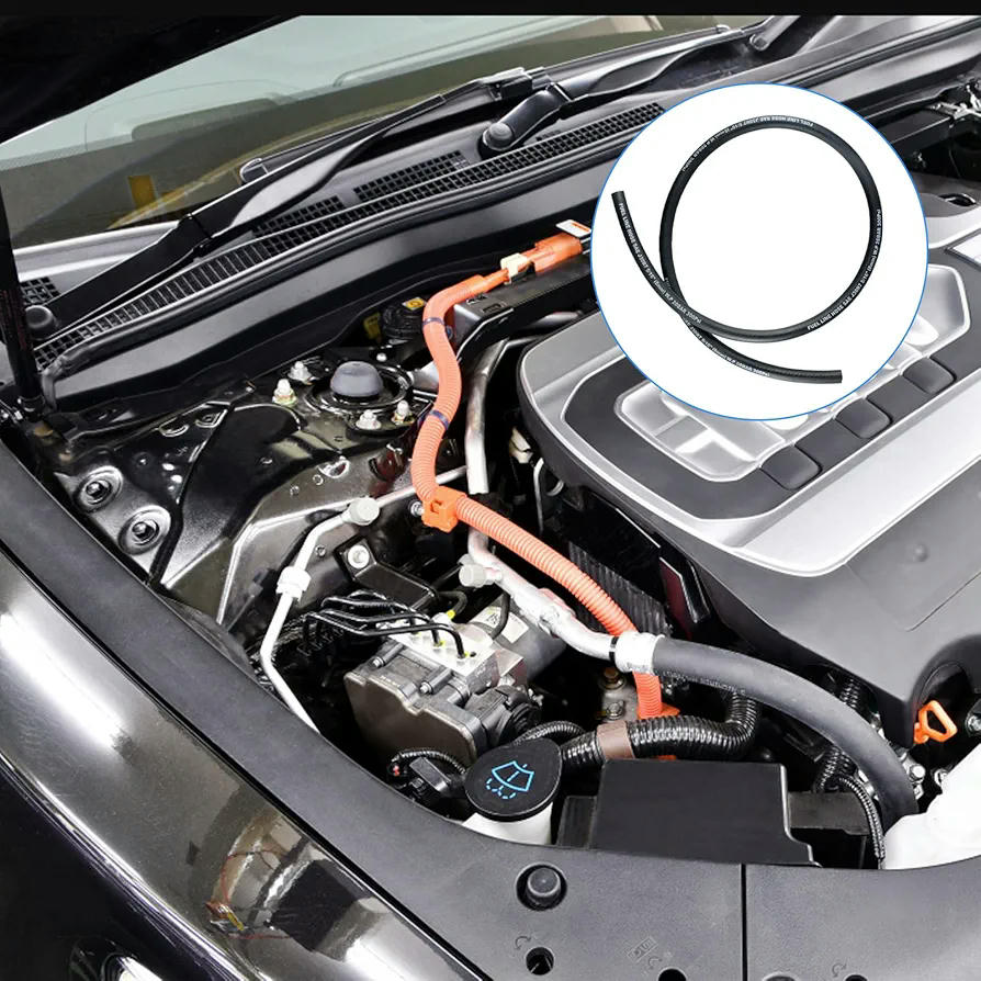 Manguera de Gasolina de 1 Metro, Kit de Tubería de Gas Combustible con 5 Abrazaderas, Manguera de Aceite 8 mm diámetro, para Motos, Scooters y Motores Pequeños