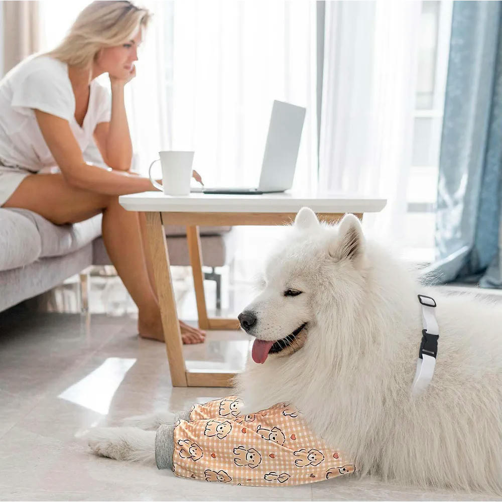 Protector de Codos para Perros - Coderas Transpirables para Prevenir Callos y Heridas (Beige)