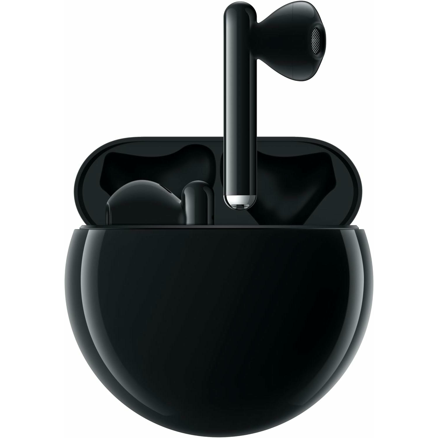 HUAWEI, FreeBuds 3, Auriculares inalámbricos con cancelación de Ruido Activa (Chip Kirin A1, Baja latencia, Conexión Bluetooth ultrarrápida, Altavoz de 14 mm, Carga inalámbrica), Color Negro,