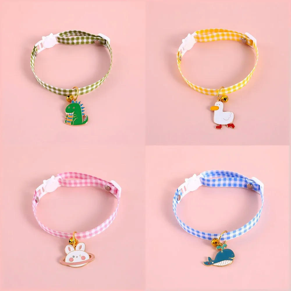 Juego de 4 collares ajustables para gatos y cachorros, hebilla de seguridad, tamaños de 17 a 32 cm, accesorios para mascotas