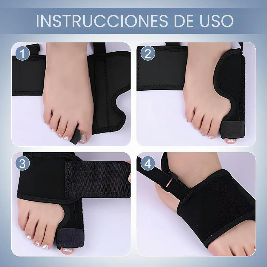 Soportes Ortodónticos para Juanetes, Unisex, Ajuste Regulable, Invisibles y Cómodos, Incluyen Puntales de Aluminio (Negro)
