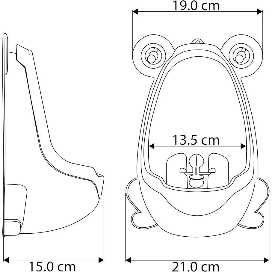 Orinal portátil Baby, diseño de rana, ideal para el aprendizaje de baño, accesorio infantil práctico y divertido (Color Verde)
