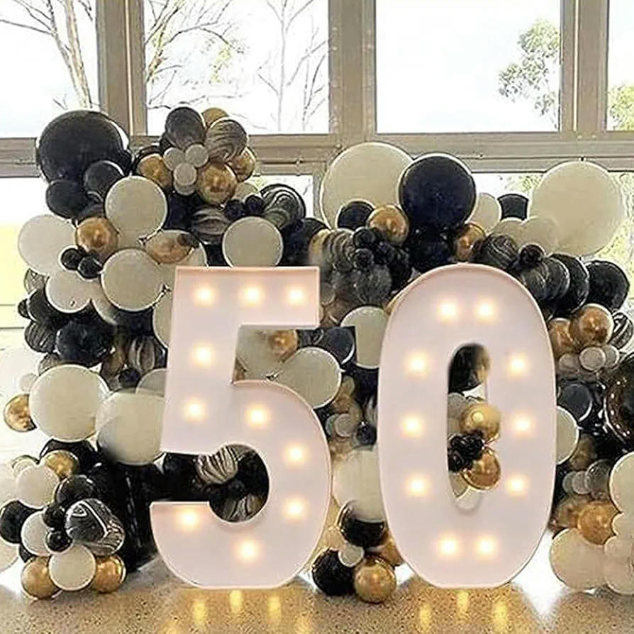 Número 8 decorativo grandes LED 70 cm - Letreros iluminados para fiestas, cumpleaños, bodas y eventos especiales - Decoración de marquesina versátil (Número ocho)