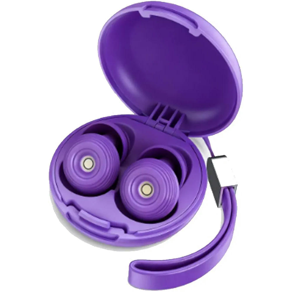 Tapones para los oídos, protección auditiva para dormir, cancelación de ruido, reutilizables, suaves, ideales para viajes, color morado